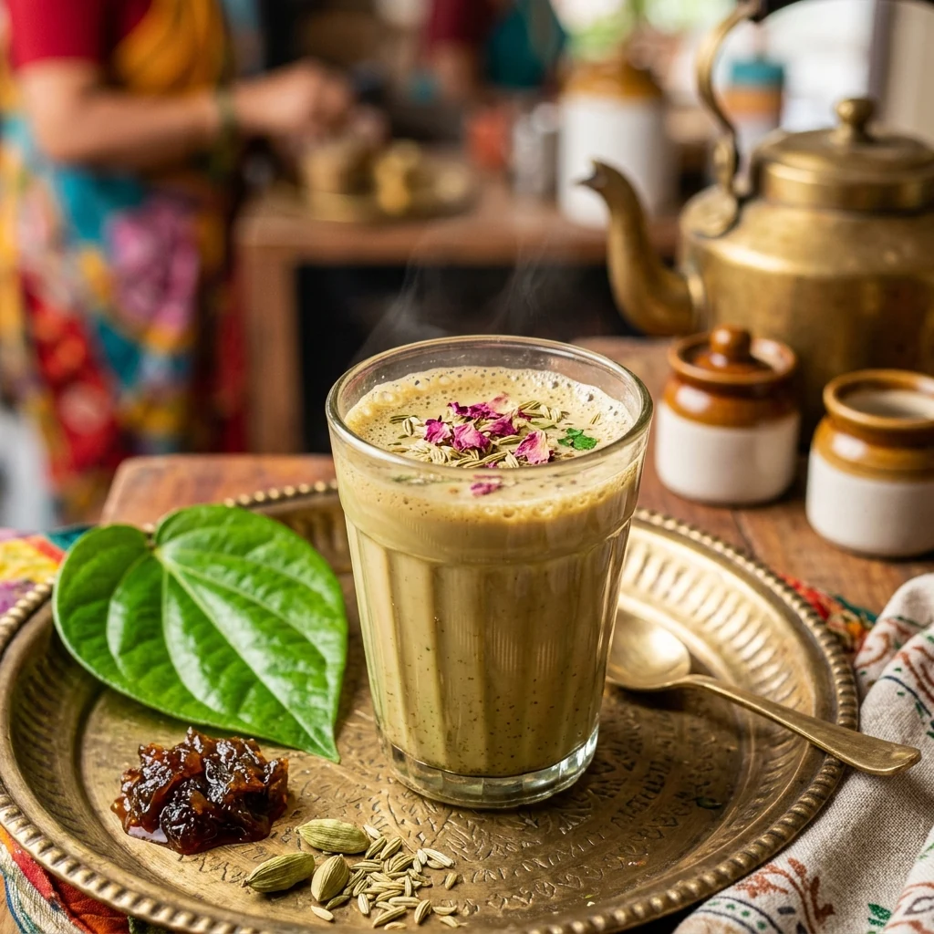 Adventurous Paan Tea infused with betel leaf nuances and fennel seeds at ChaayShaay